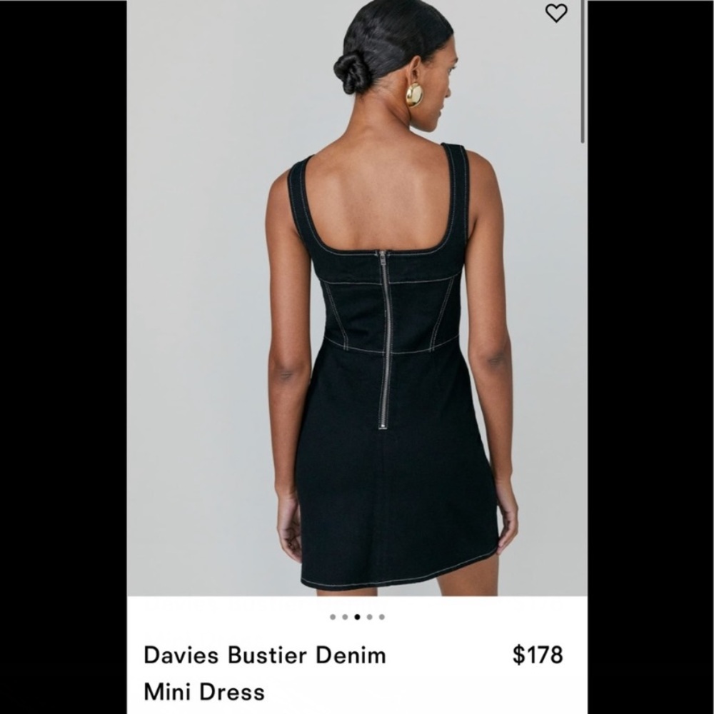 Reformation Black Mini Dress - Picture 3 of 9